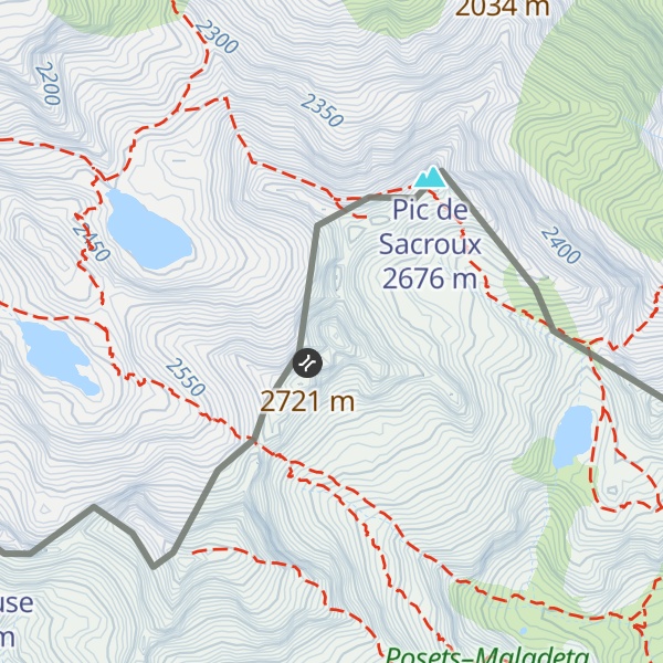 Map of Pic d'Estauas / Tuca de Gorgutes
