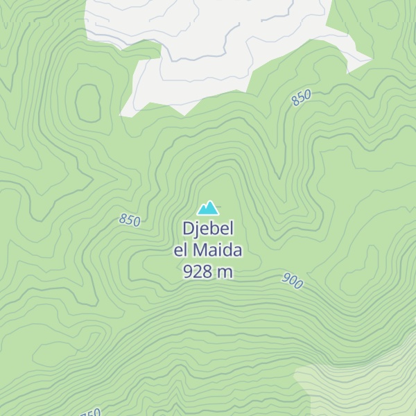 Map of Djebel el Maida