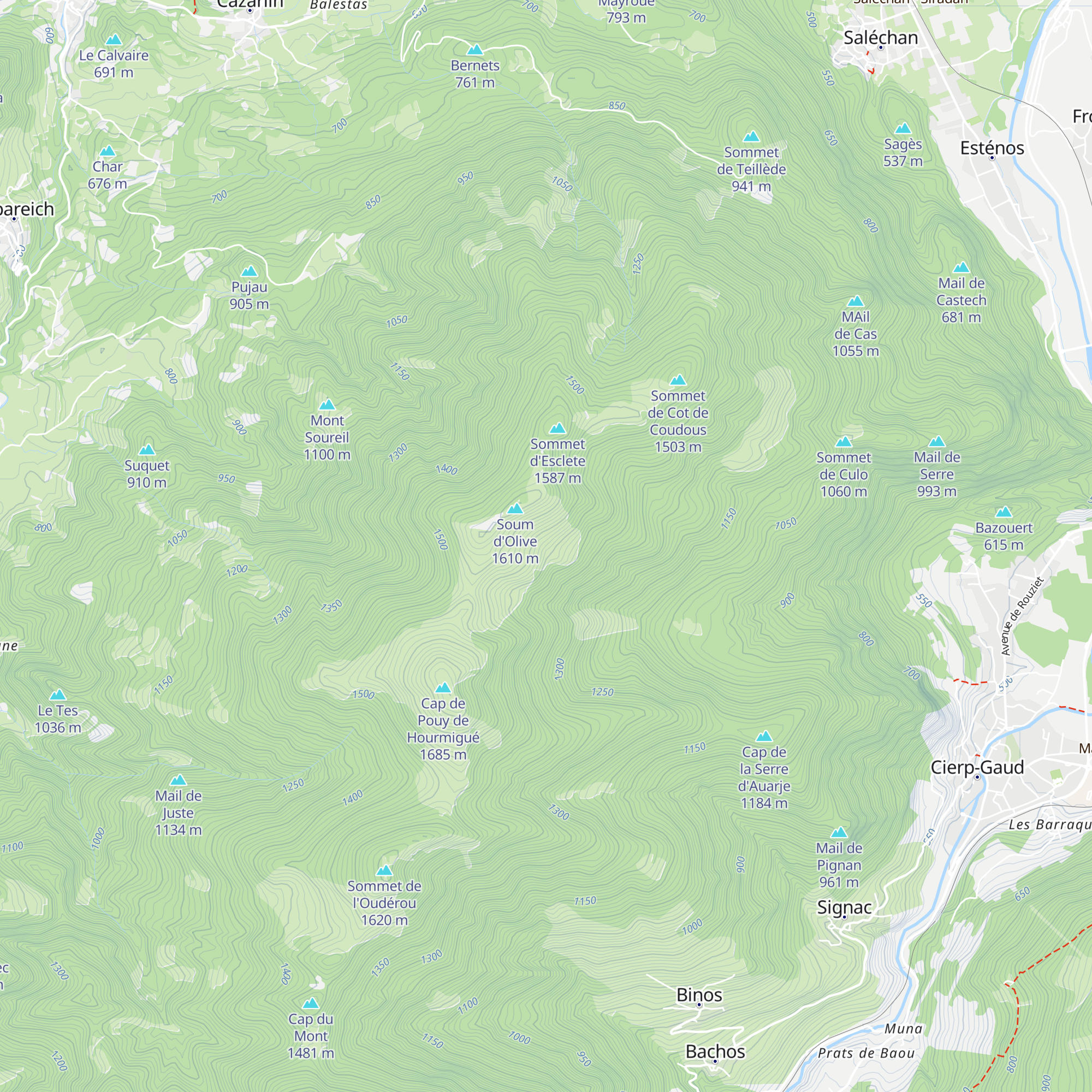Cabane Hourmigue - barousse map