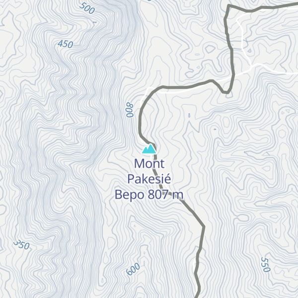 Map of Mont Pakesié Bepo