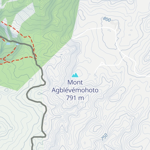 Map of Mont Agblévémohoto