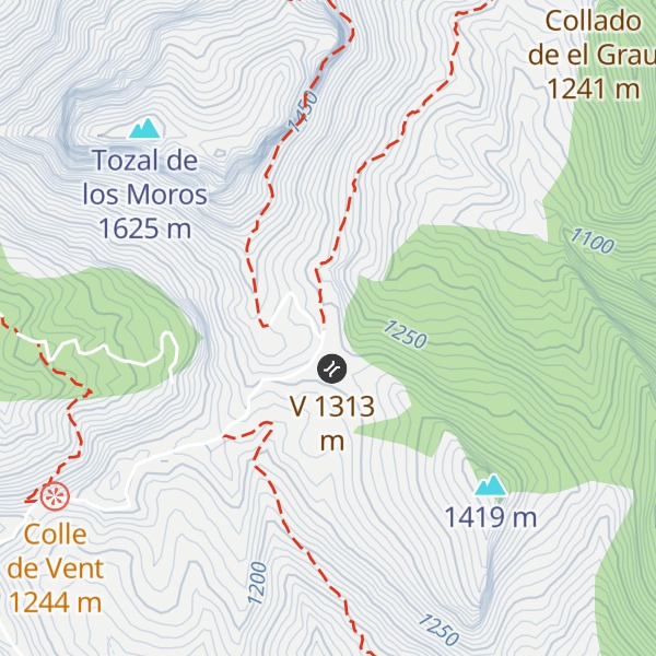 Map of Refugio del Coll del Ventc