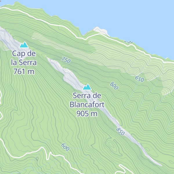 Map of Serra de Blancafort