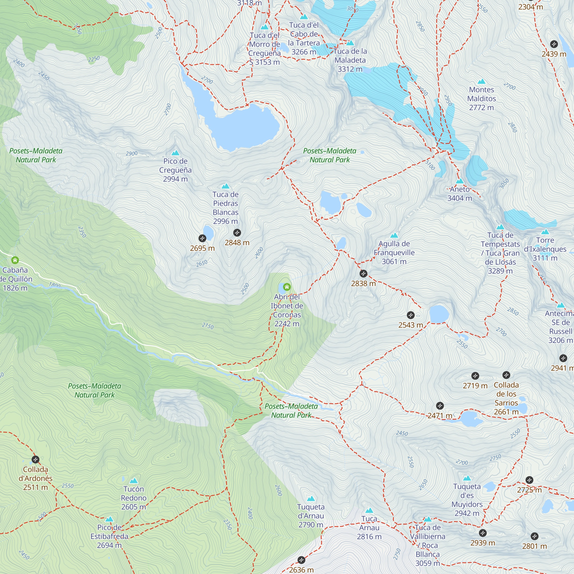 Abri del Ibonet de Coronas map