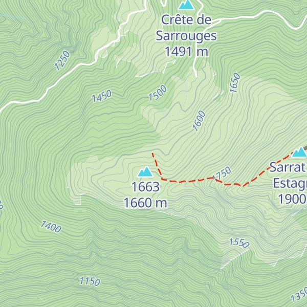 Map of Cabanes des Hours - Luchonais