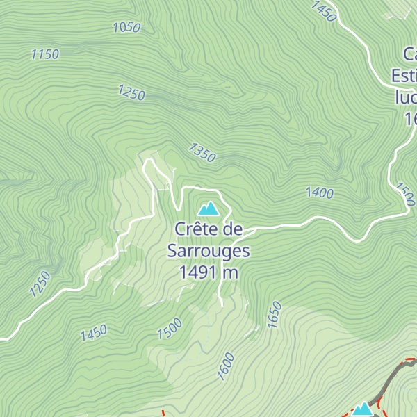 Map of Crête de Sarrouges
