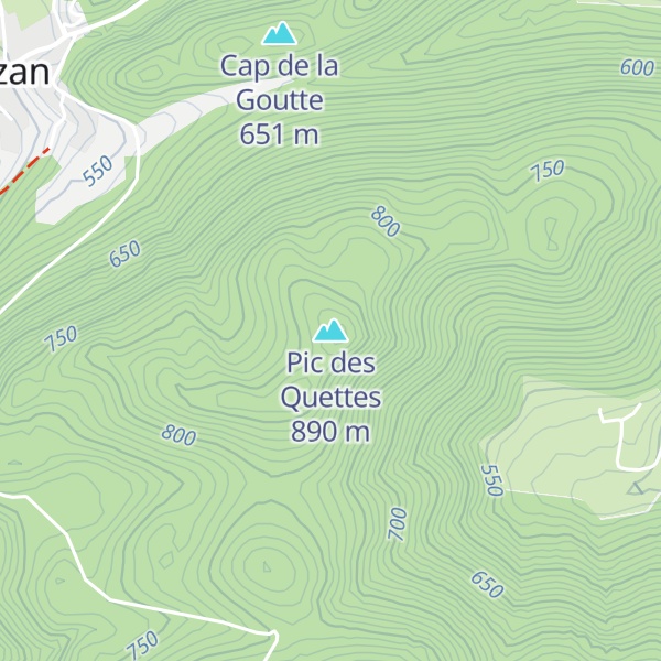 Map of Pic des Quettes