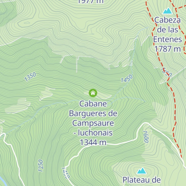 Map of Cabane Bargueres de Campsaure - luchonais