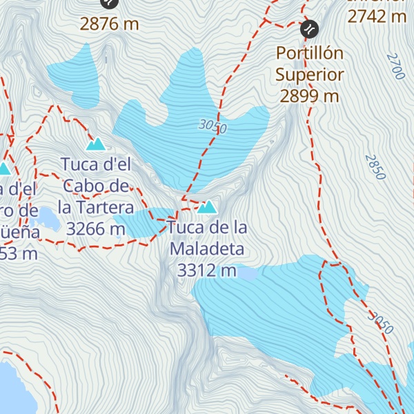 Map of Tuca de la Maladeta
