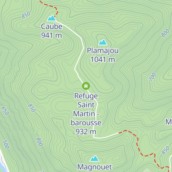 Map of Refuge Saint Martin - barousse