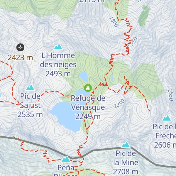 Map of Refuge de Vénasque