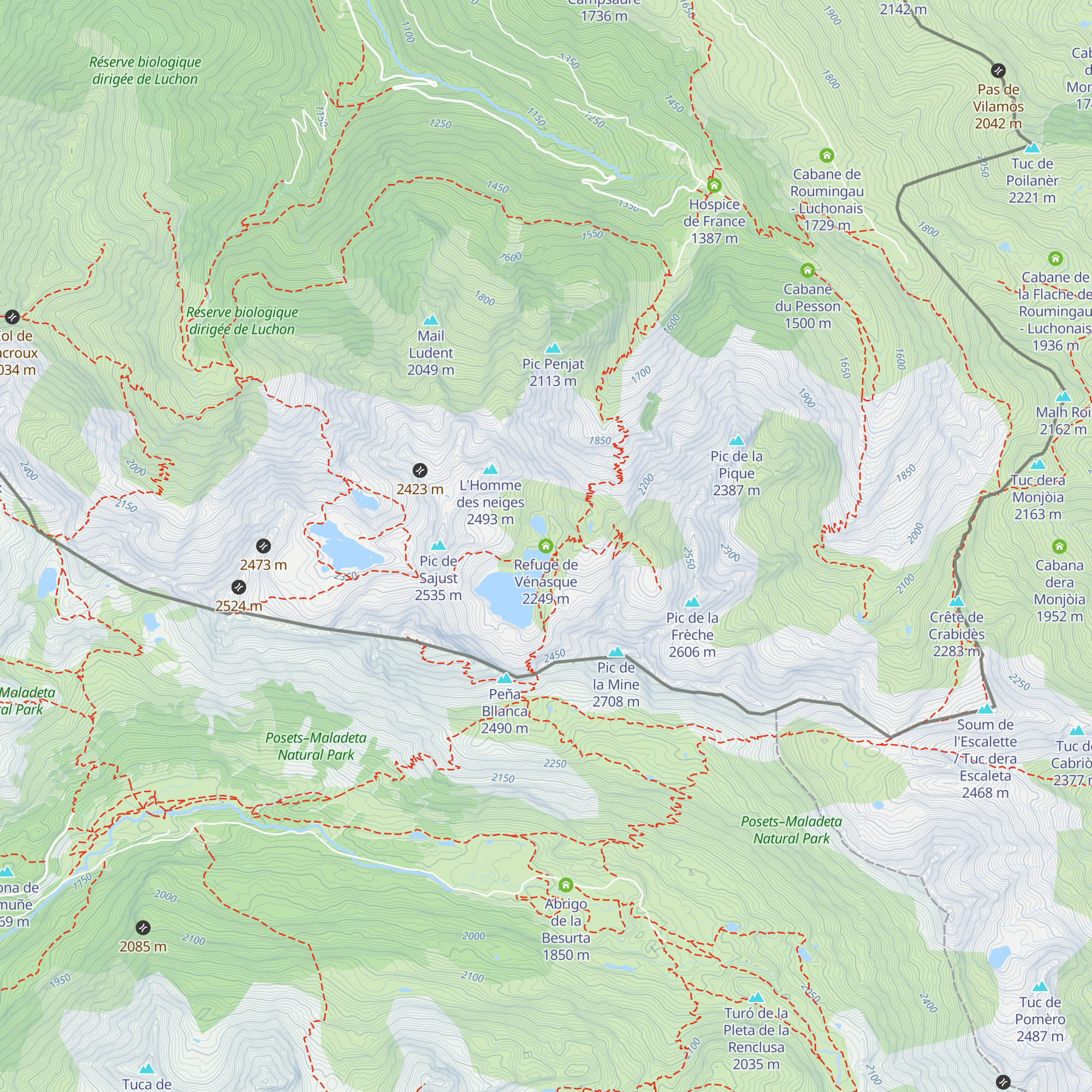 Refuge de Vénasque map
