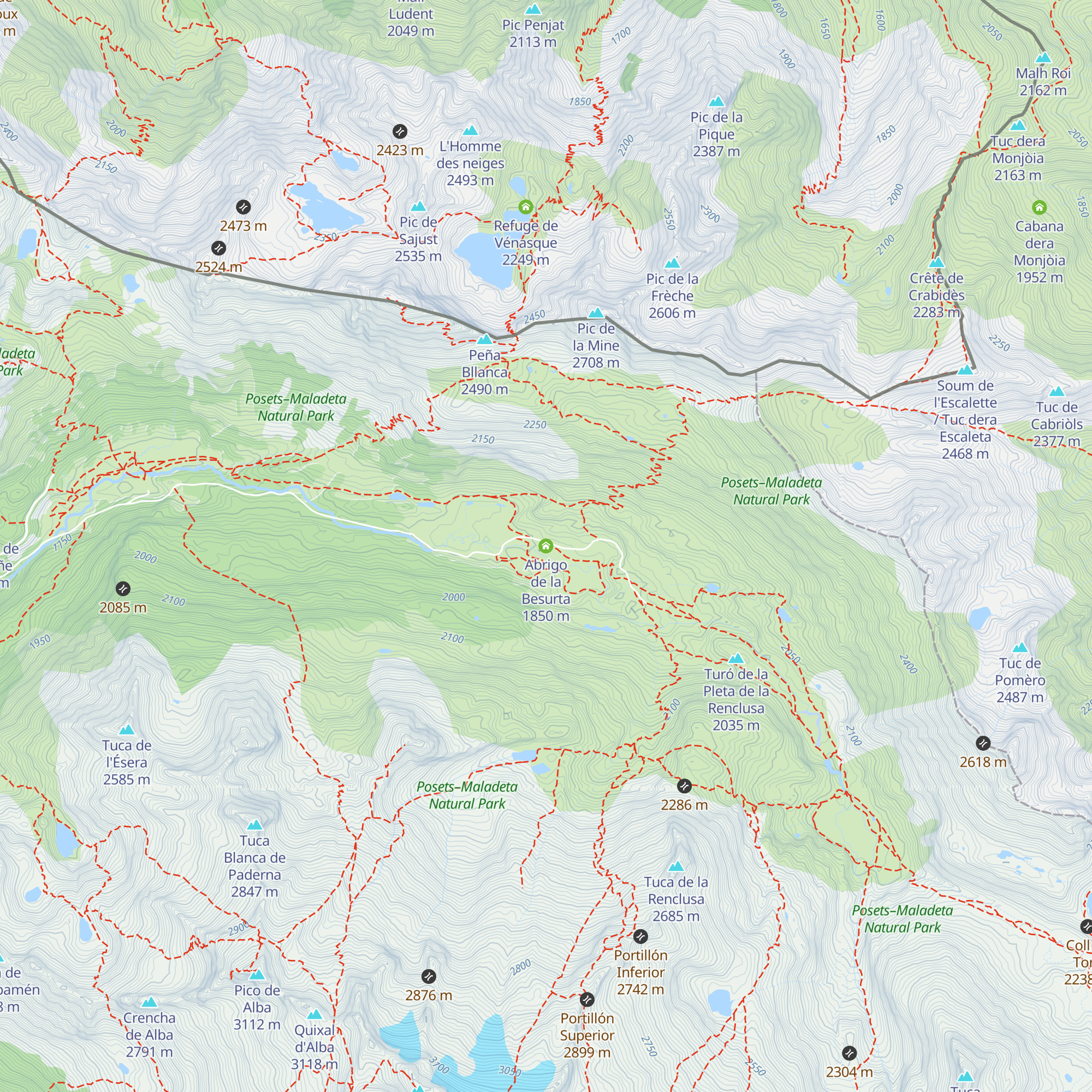 Abrigo de la Besurta map