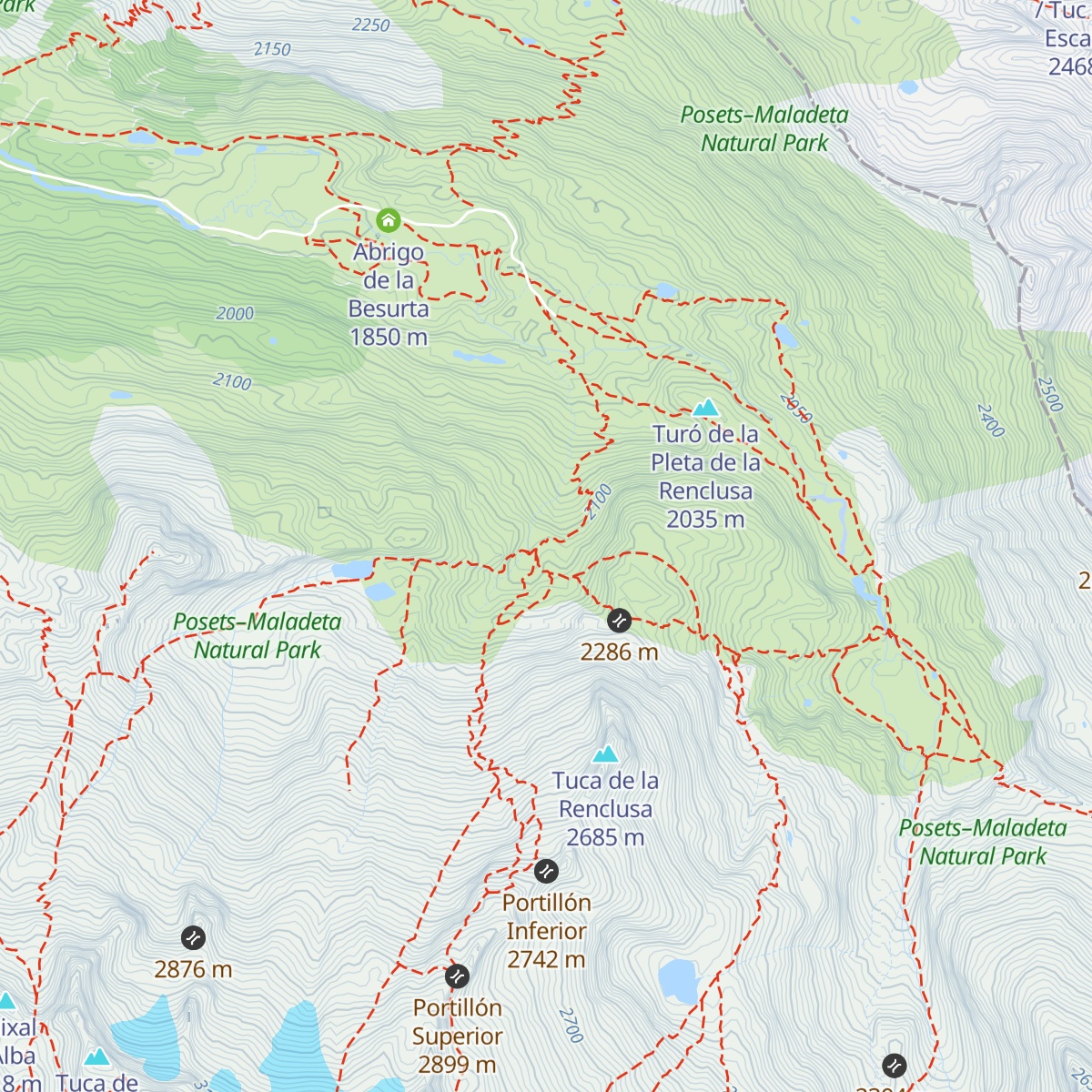 Renclusa Refuge map