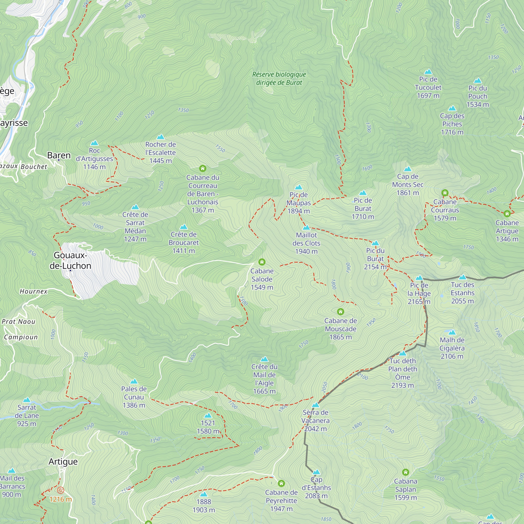 Cabane Salode map