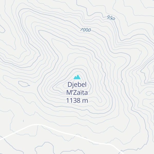 Map of Djebel M’Zaïta