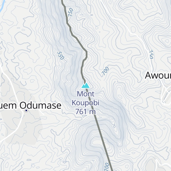 Map of Mont Koupobi