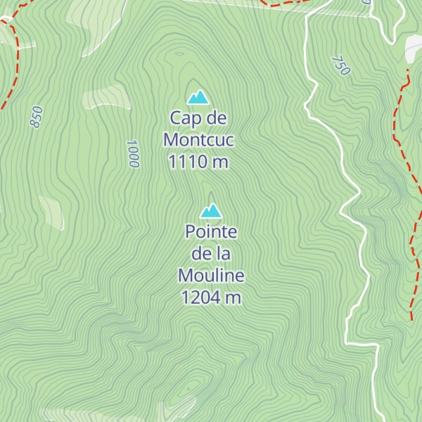 Map of Pointe de la Mouline