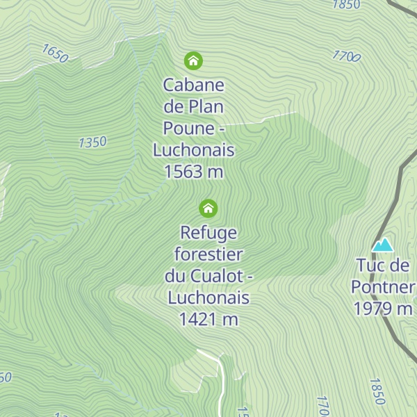 Map of Refuge forestier du Cualot - Luchonais