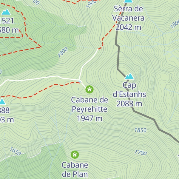Map of Cabane de Peyrehitte