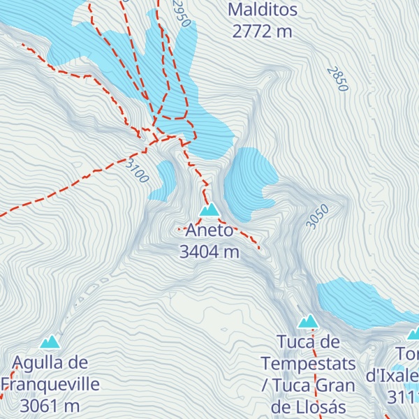 Map of Aneto