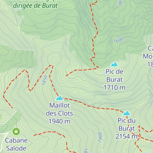 Map of Cabane Burat - luchonais