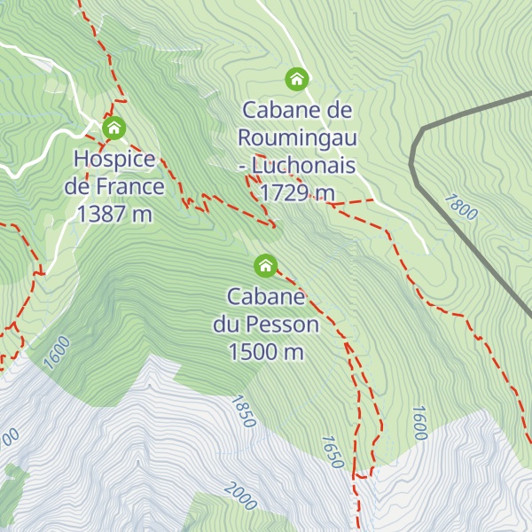 Map of Cabane du Pesson
