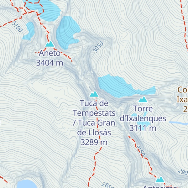 Map of Tuca de Tempestats / Tuca Gran de Llosás