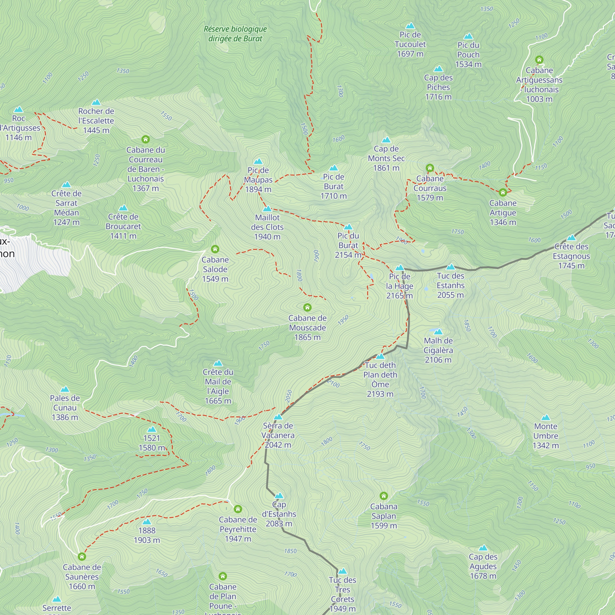 Cabane de Mouscade map