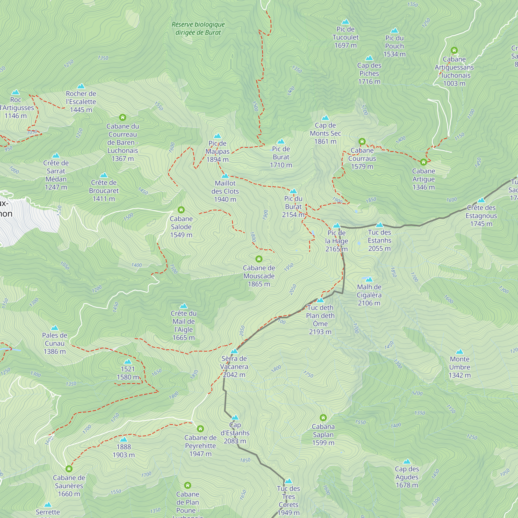 Cabane de Mouscade map