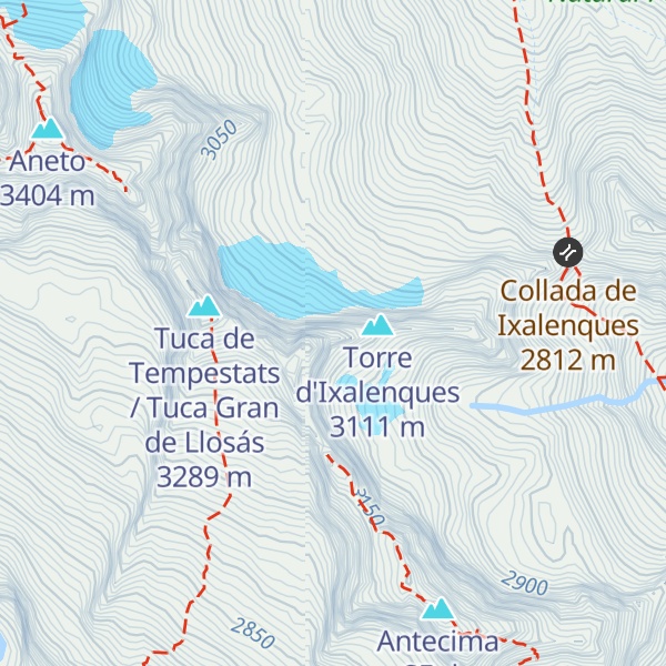 Map of Agulla d'Ixalenques