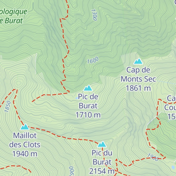 Map of Pic de Burat