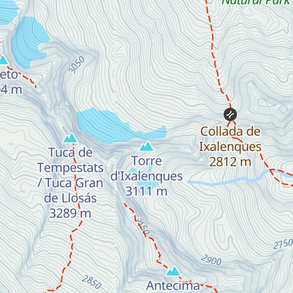 Map of Torre d'Ixalenques