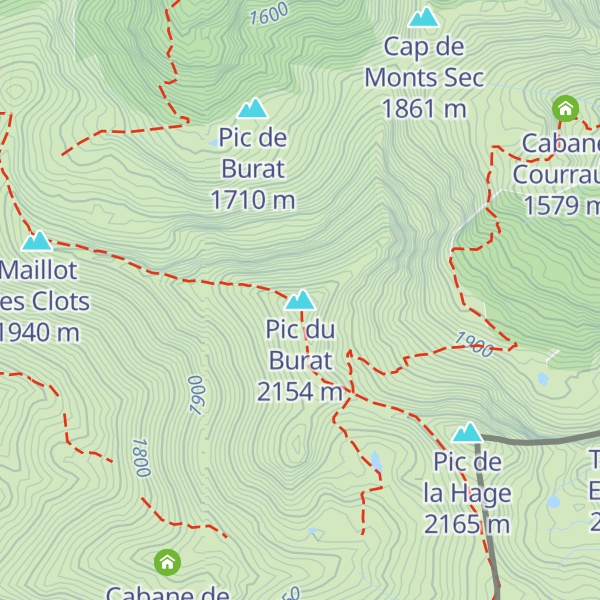 Map of Pic du Burat