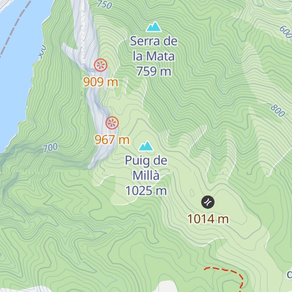 Map of Puig de Millà