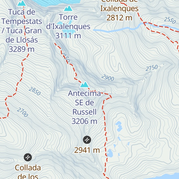 Map of Aguja Sur Rusell