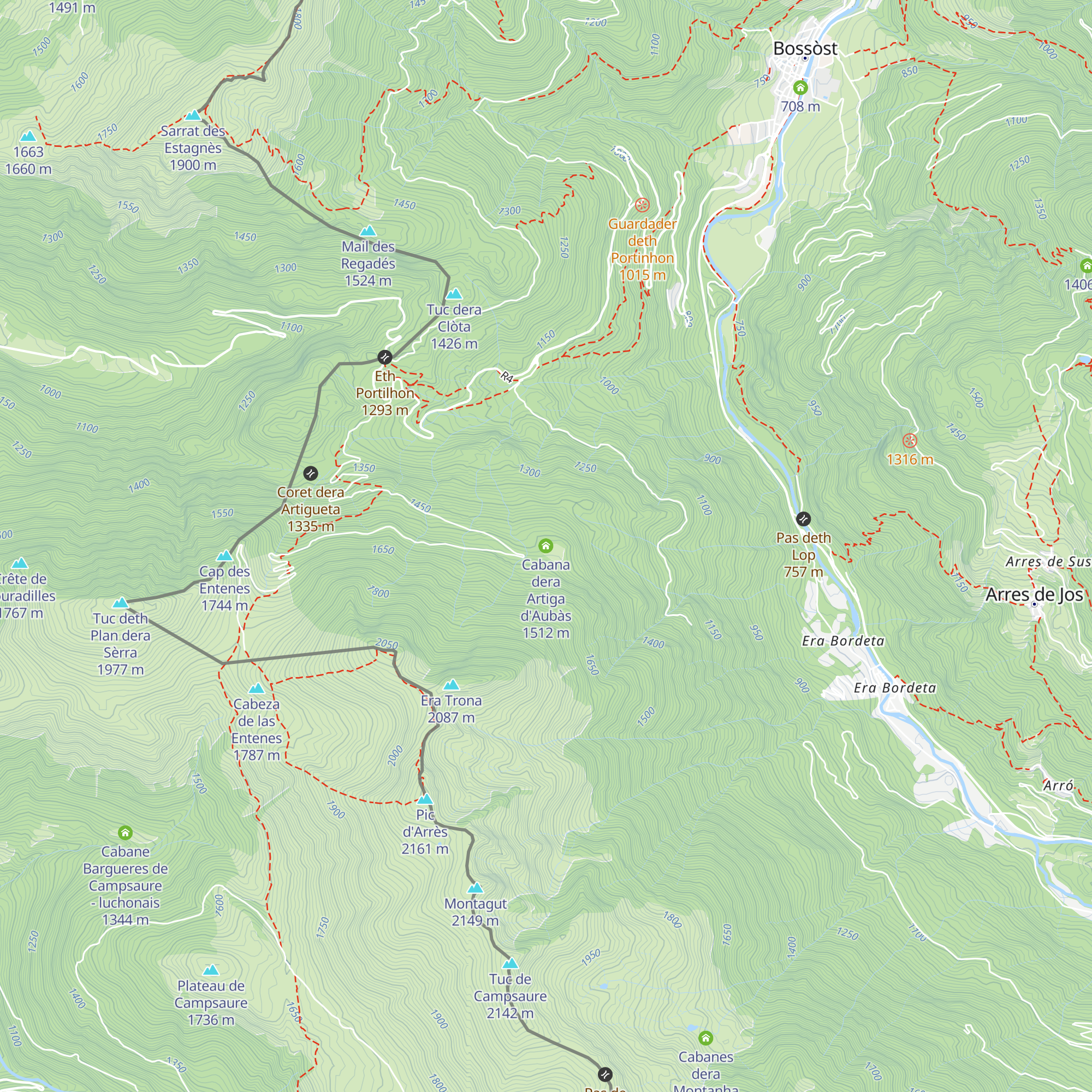 Cabana dera Artiga d'Aubàs map