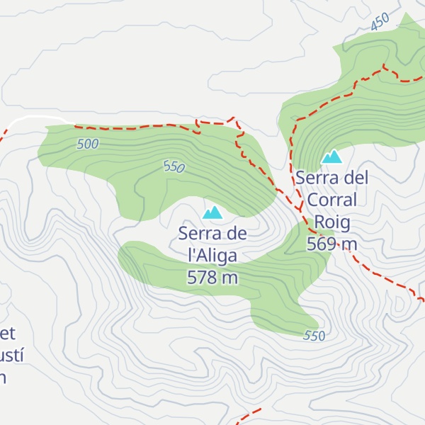 Map of Serra de l'Aliga