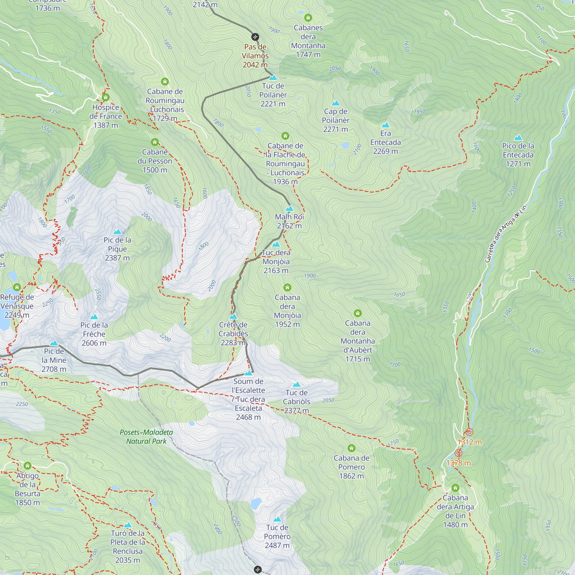 Cabana dera Monjòia map