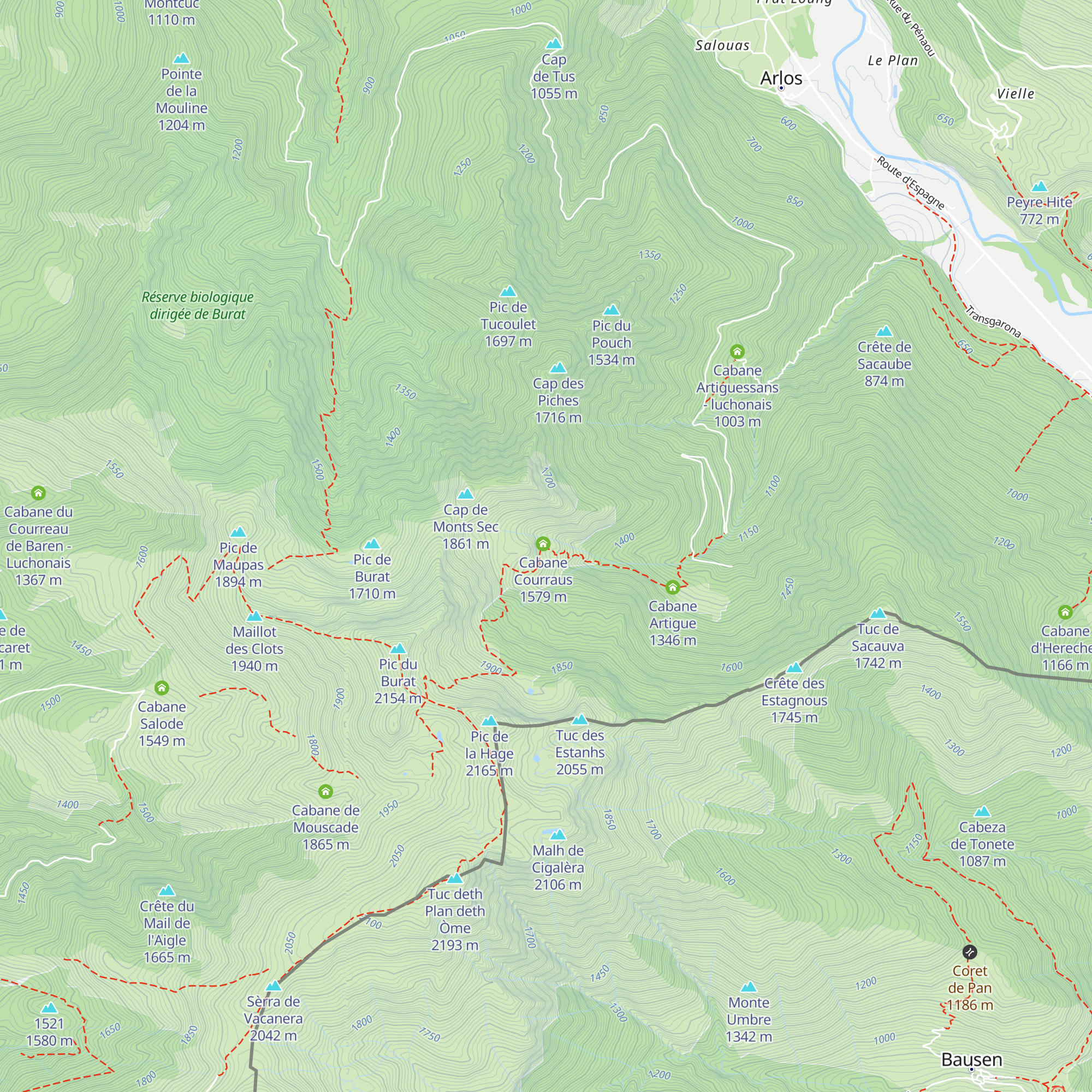 Cabane des Courraux 1 map