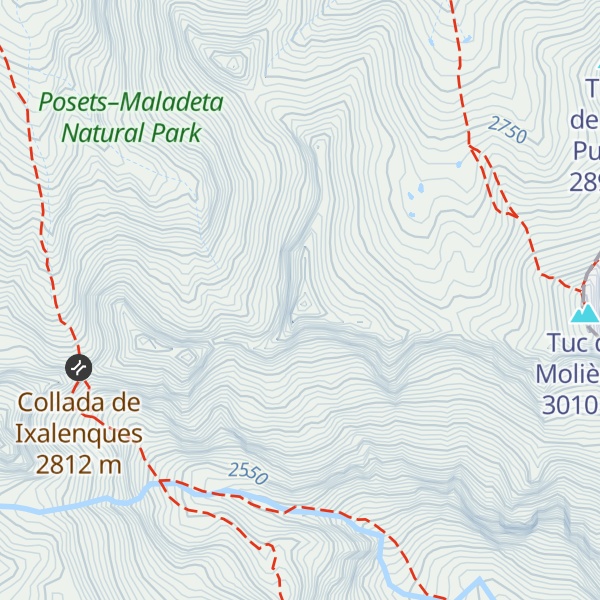 Map of Tuca d'Ixalenques