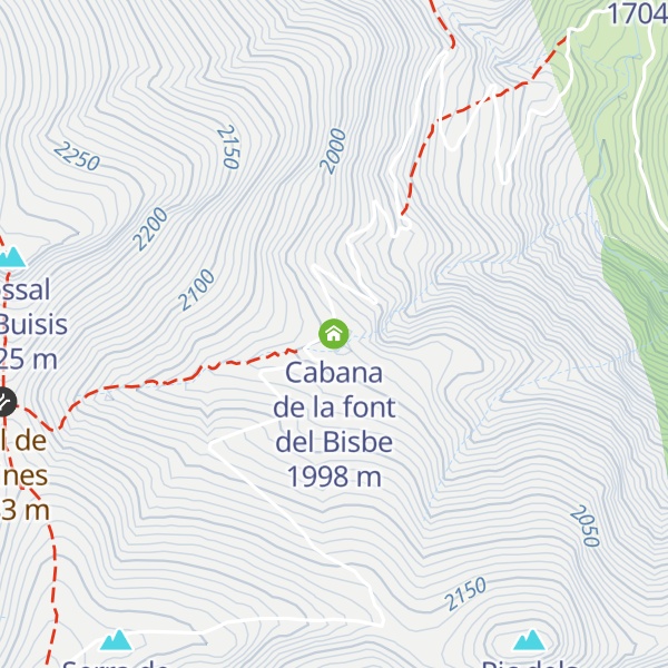 Map of Cabana de la font del Bisbe