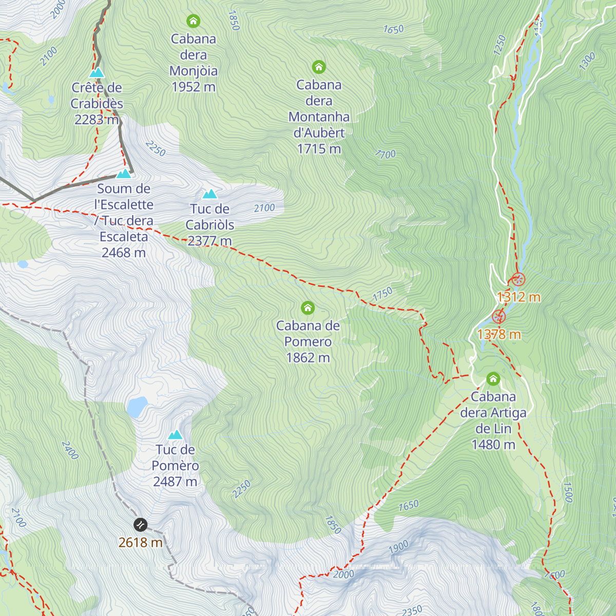 Cabana de Pomero map