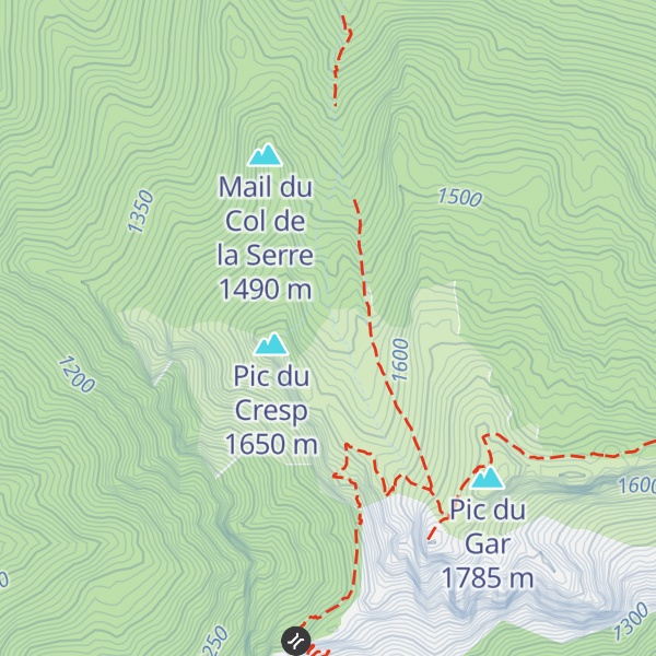 Map of Cabane du Pic du Gar