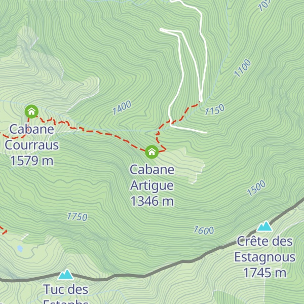 Map of Cabane Artigue