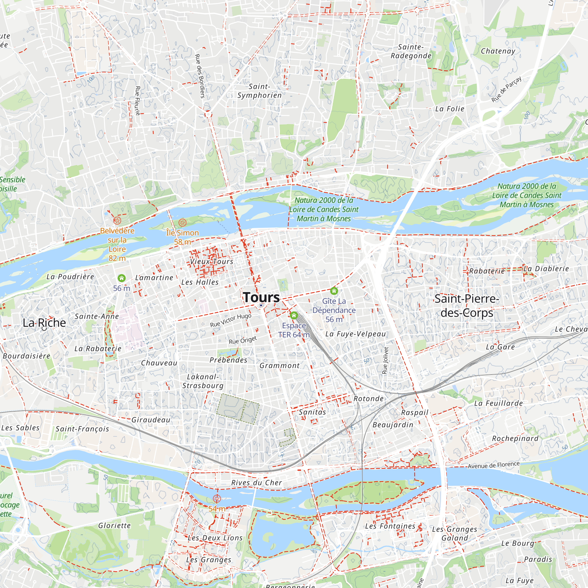 Office de Tourisme de Tours Val de Loire map