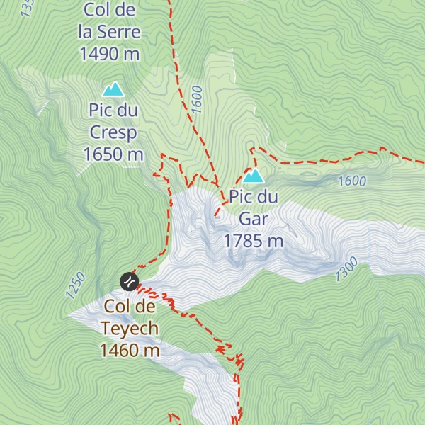 Map of Pic Saillant