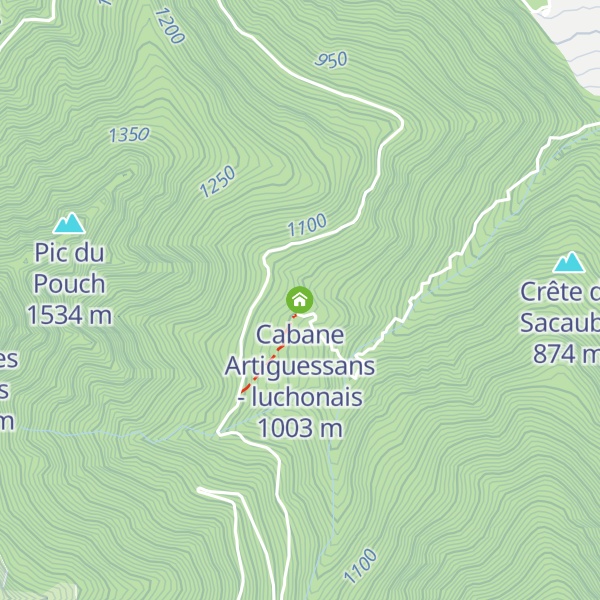 Map of Cabane Artiguessans - luchonais