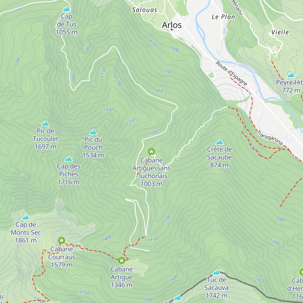 Cabane Artiguessans - luchonais map