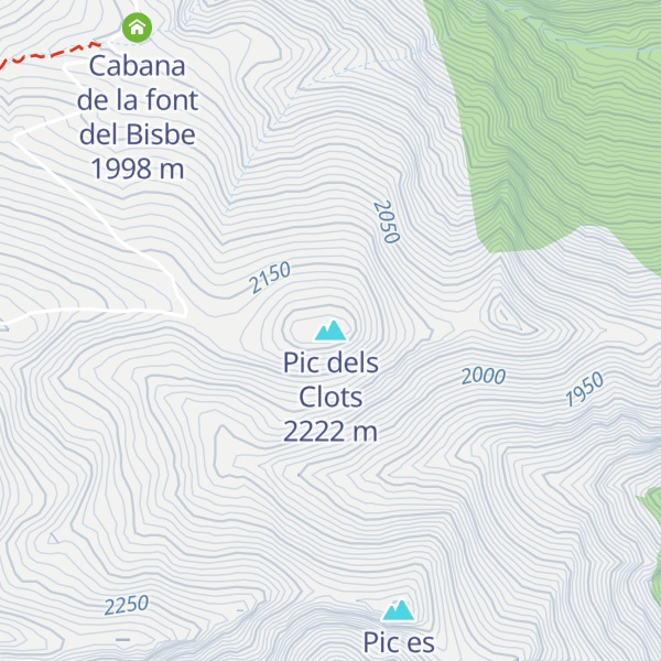Map of Pic dels Clots